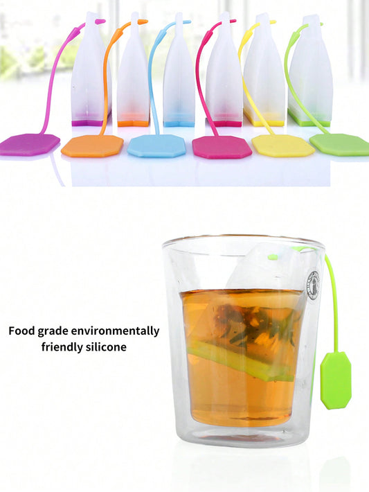 6Pcs/Set Silicone Tea Infuser, Bag Shape Tea Strainer for Loose Tea with Heat-Resistant Pour over Filter with Tea Water Separation Function.